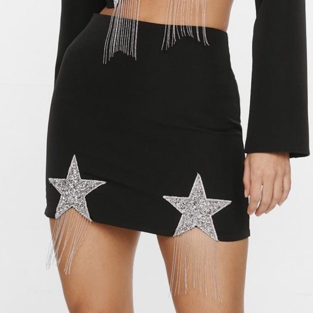 Nasty Gal Premium Star Embellished Mini Skirt